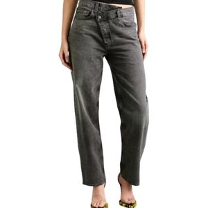 Agolde 100% Organic Cotton Criss Cross Straight Jeans Women Size 31 Inseam 30"